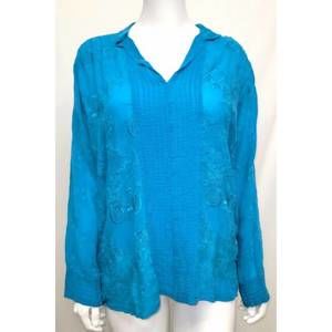 NEW JOHNNY WAS aimee ryder blouse in blue